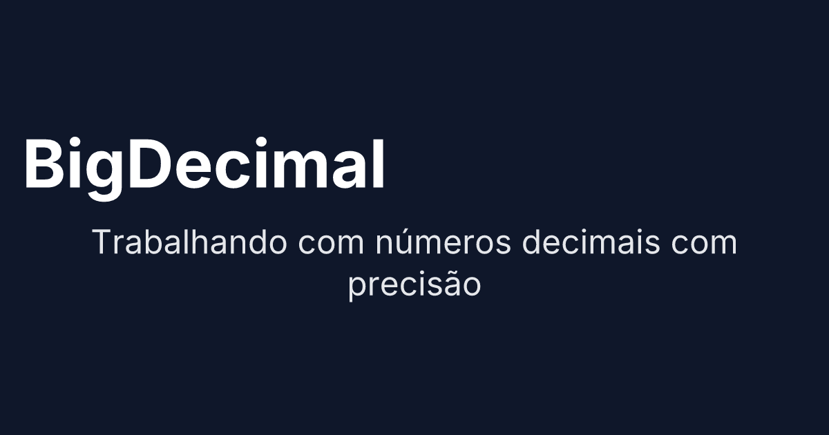 BigDecimal • IzaTec
